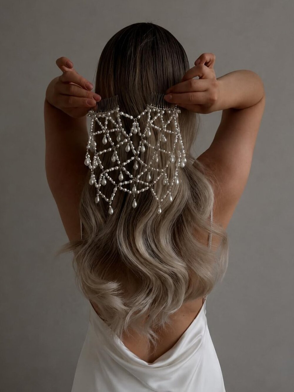 Silver Cute Pearl Headpiece
